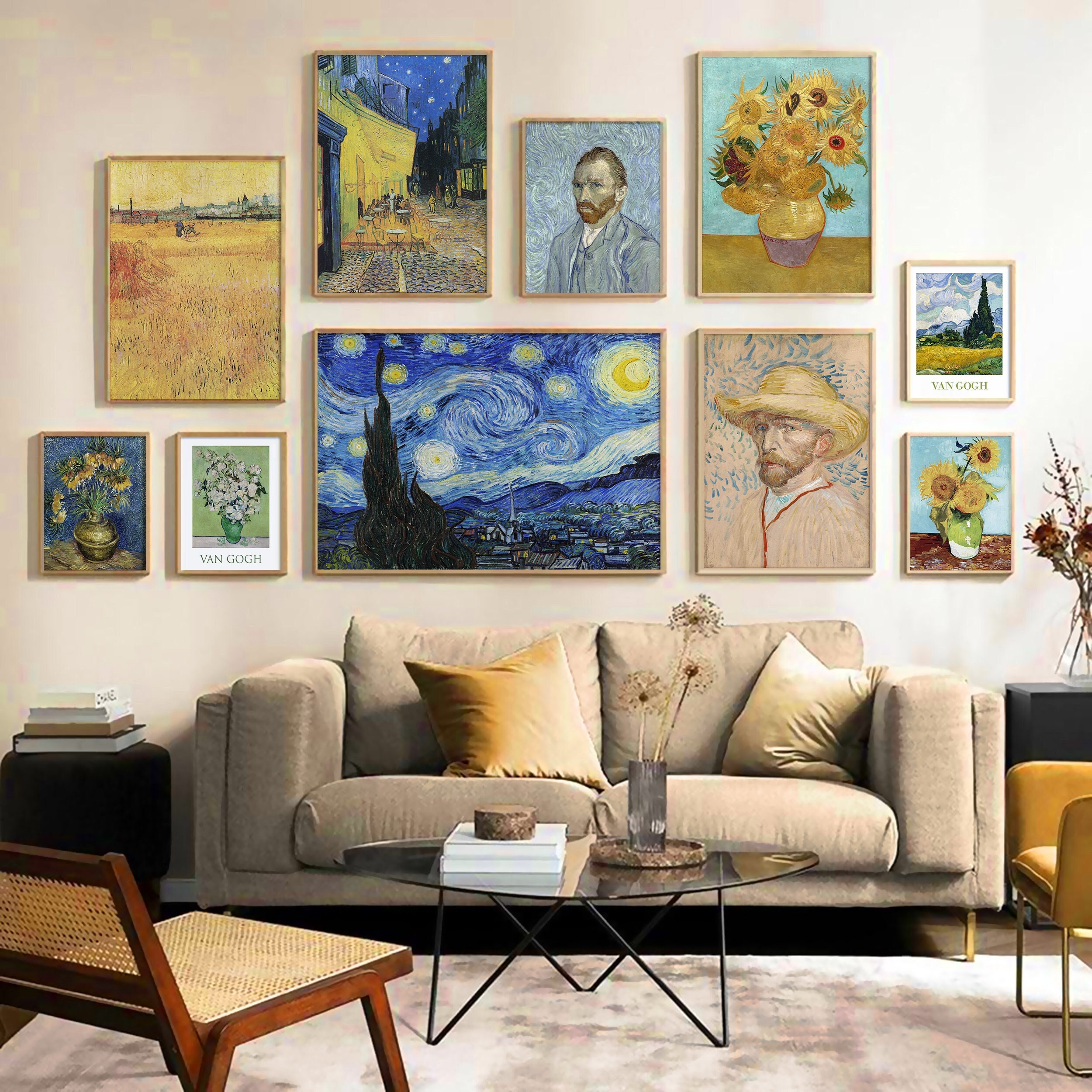 Gallery Wall Art Set of 10 Eclectic Wall Art Van Gogh image picture