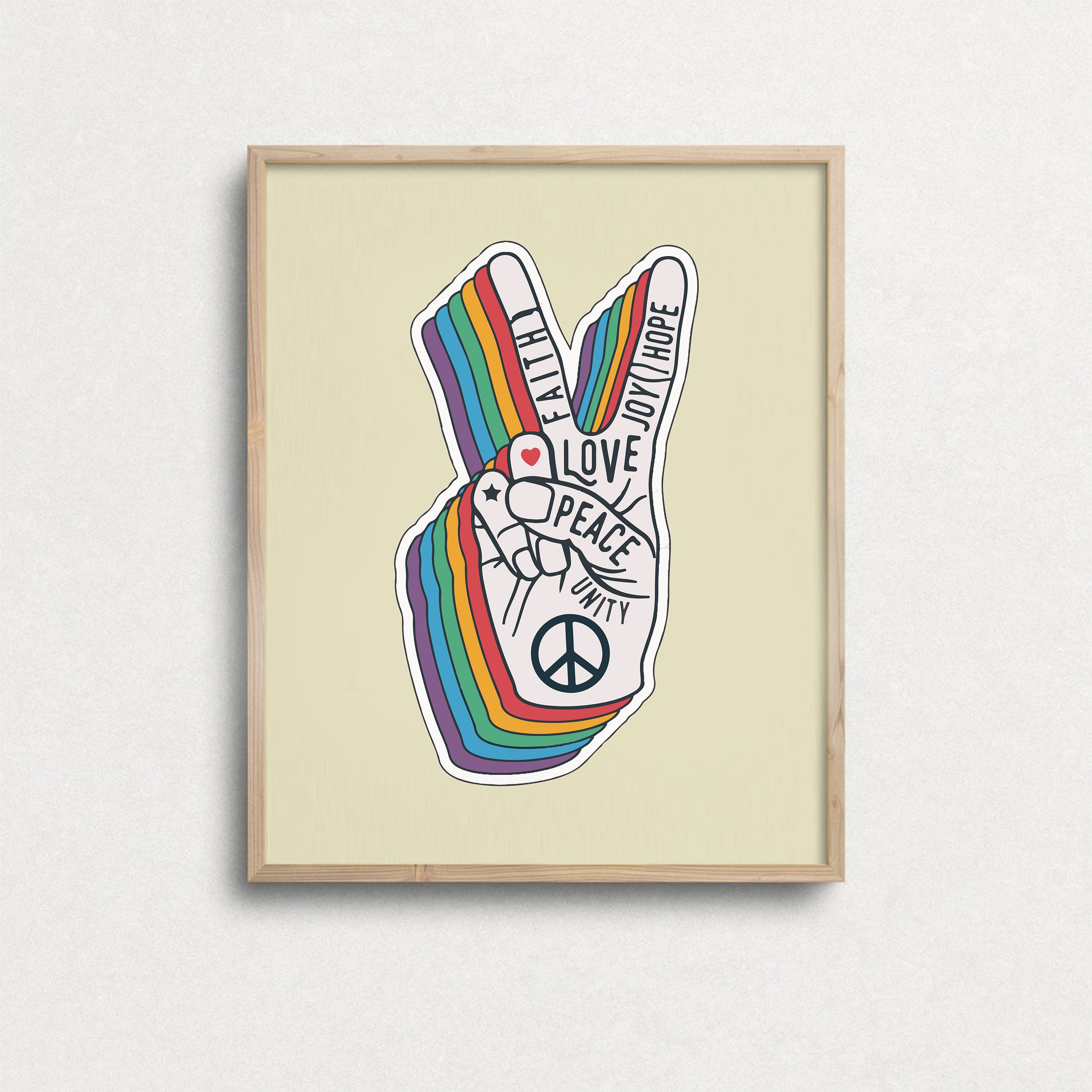 Decor, Hand Peace Art, Wall - Art, Prints, Room Peace Wall Wall Sign, Decor, Etsy Lgbt Poster, Peace Download Unity Hippie Digital Poster, Bohemian