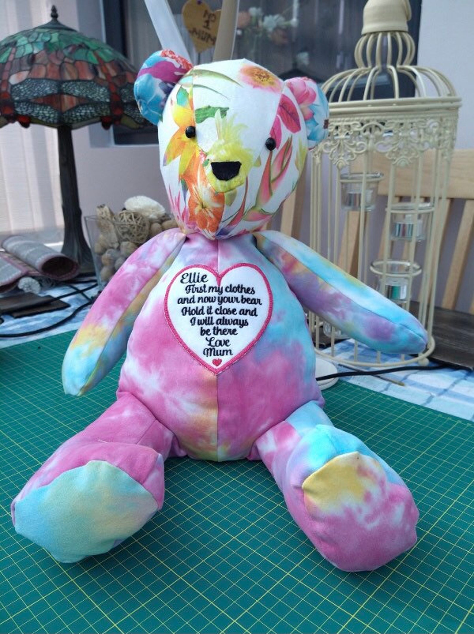 Personalised memory bear heart patch-bereavement patch-First | Etsy