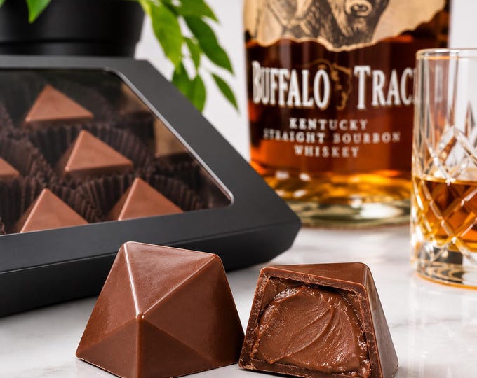 Buffalo Trace Bourbon Bonbons | 9 Piece Chocolate Gift