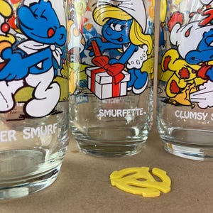 Smurfs collectible glass