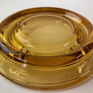 Retro coffeeshop gold glass ashtray