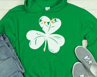 St. Patrick's Day Shamrock Sweatshirt, Shamrock Hoodie, St Patrick's Day Shirt Hoodie, Day Drinking. Shenanigans, Unisex Ierse sweatshirt