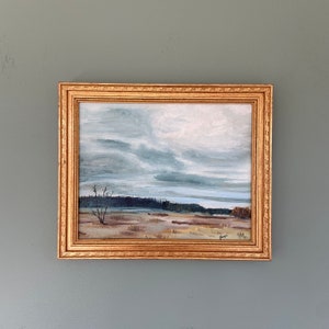 SIENNA, Original Oil Painting, Vintage Gold Frame, Landscape Painting, Housewarming Gift