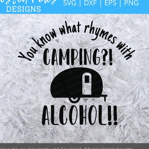Ya sabes lo que rima con Camping SVG - Alcohol SVG - Camping SVG - Beber Svg - Funny Svg