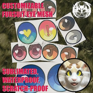 Fursuit Eye Mesh | Sublimé et imperméable