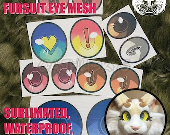 Fursuit Eye Mesh | Sublimé et imperméable