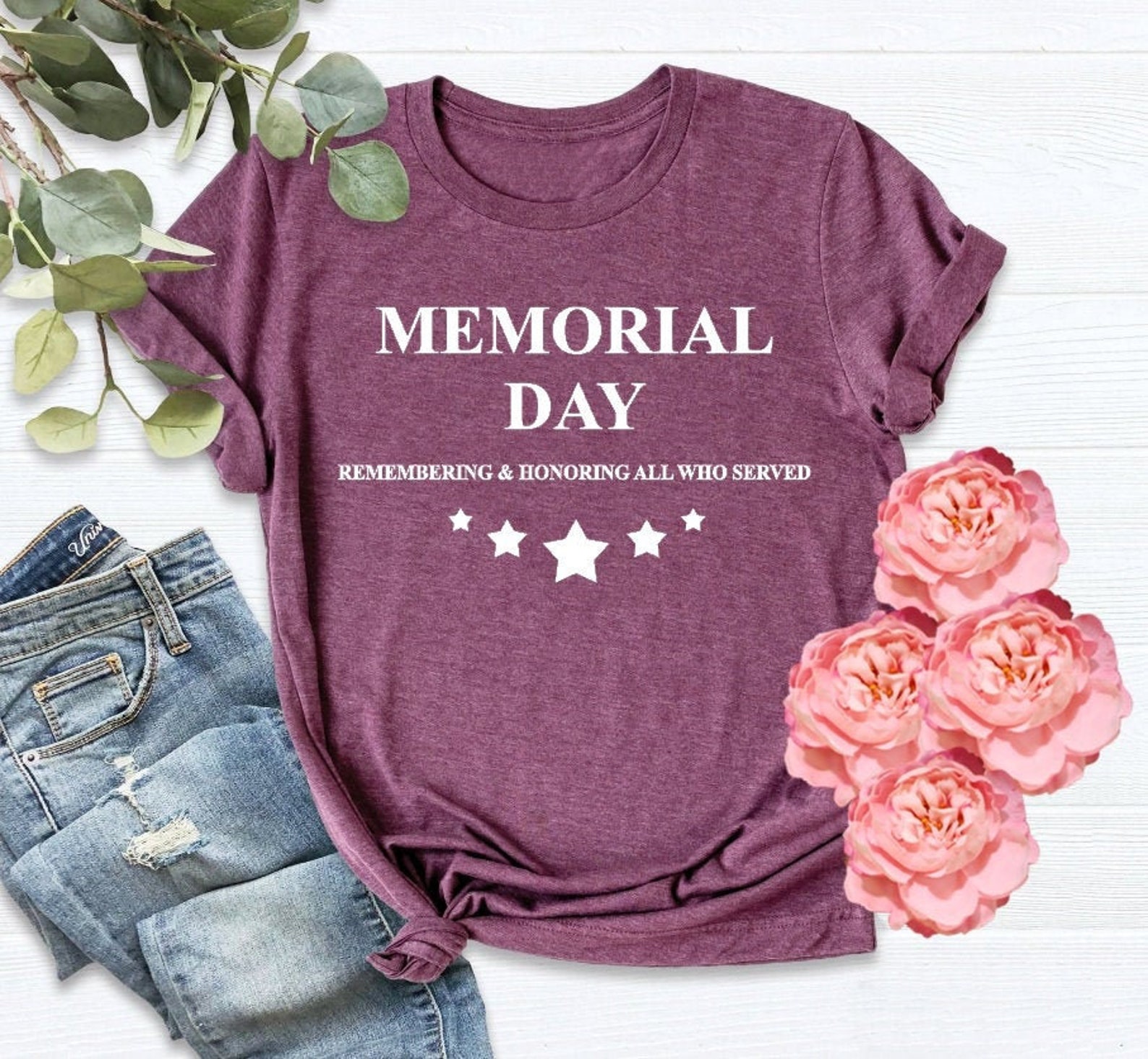 Memorial Day Shirt Remembering Honoring All Who Served Etsy