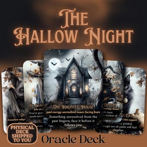 Halloween Oracle Deck, Witch Tarot, Spiritual Guidance, Dark Cottagecore Shadow Work Cards, Divination Tools, Witch Gift, PHYSICAL CARD DECK