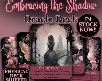 Shadow Work Oracle Deck, Emotional Healing Cards, Personal Growth Spiritual Guidance, Dark Situation Reflection Self Care PHYSICAL CARD DECK