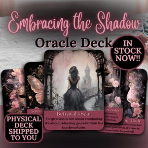 Shadow Work Oracle Deck, Emotional Healing Cards, Personal Growth Spiritual Guidance, Dark Situation Reflection Self Care PHYSICAL CARD DECK