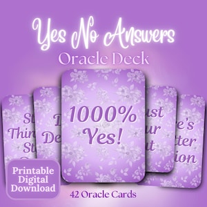 Ja Nee Oracle-deck, goddelijke timing genezingskaarten, persoonlijke groei spirituele begeleiding, liefdessituatie reflectie zelfzorgberichten afdrukbaar