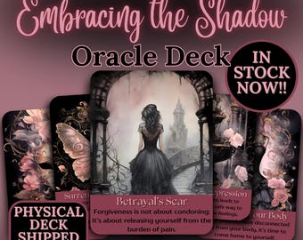 Shadow Work Oracle Deck, Emotional Healing Cards, Personal Growth Spiritual Guidance, Dark Situation Reflection Self Care PHYSICAL CARD DECK