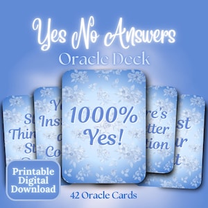 Baraja de oráculo Sí No, cartas de sanación con tiempos divinos, guía espiritual para el crecimiento personal, mensajes imprimibles de autocuidado y reflexión sobre situaciones amorosas