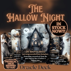 Halloween Oracle Deck, Witch Tarot, Spiritual Guidance, Dark Cottagecore Shadow Work Cards, Divination Tools, Witch Gift  PHYSICAL CARD DECK