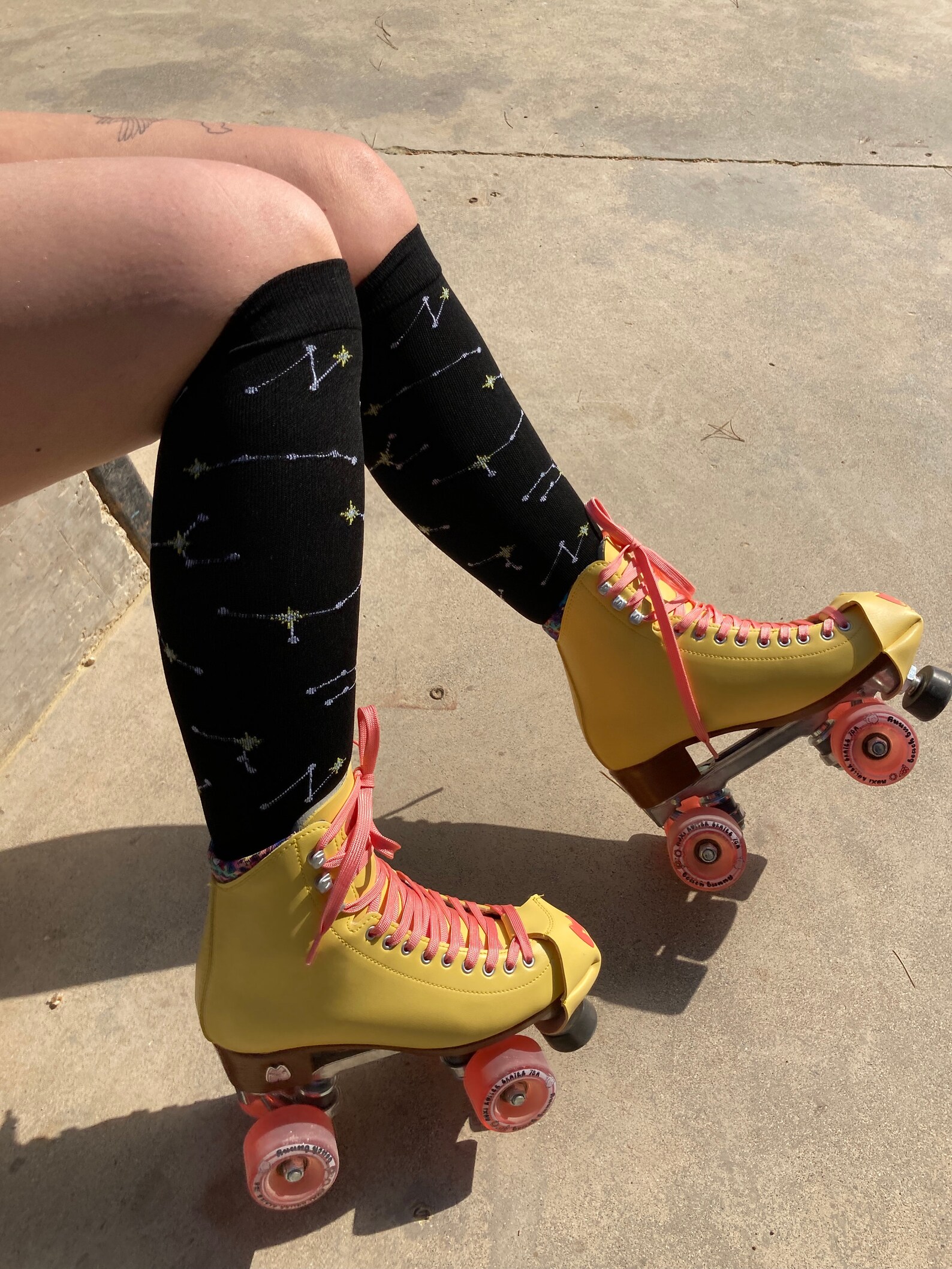 Roller Skate Socks Constellation Tube Socks Roller Skate Etsy