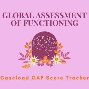 GAF Scale + Caseload Score Tracker - Etsy