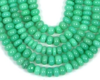 Chrysoprase Faceted Roundel Beads 6mm,Chrysoprase Faceted Rondelle,Cut Gemstone Bead,shaded Chrysoprase green gemstone beads,loose beads,