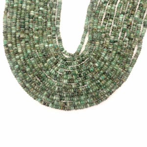 Emerald Beads | Faceted Robndelle Beads | Natural Emerald Gemstone Beads | 4-5 MM Beads | 13 Inches Strand | Wholesale Beads | Beaded Beads