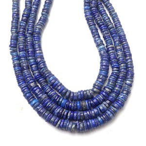 Lapis Lazuli Beads | Natural Lapis Lazuli Gemstone Beads | Faceted Wheel Shape Beads | Lapis 5-8 MM Beads | Jewelry Making | Wholesale Beads