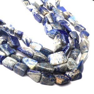 Lapis Lazuli Beads, Natural Lapis Lazuli Gemstone Beads, Smooth Nugget Beads, 8 Inch Strand 13-16 MM Beads, Wholesale Beads, Jewelry Making