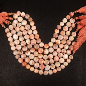 Peach Scolecite Coins Peach Scolecite Coins