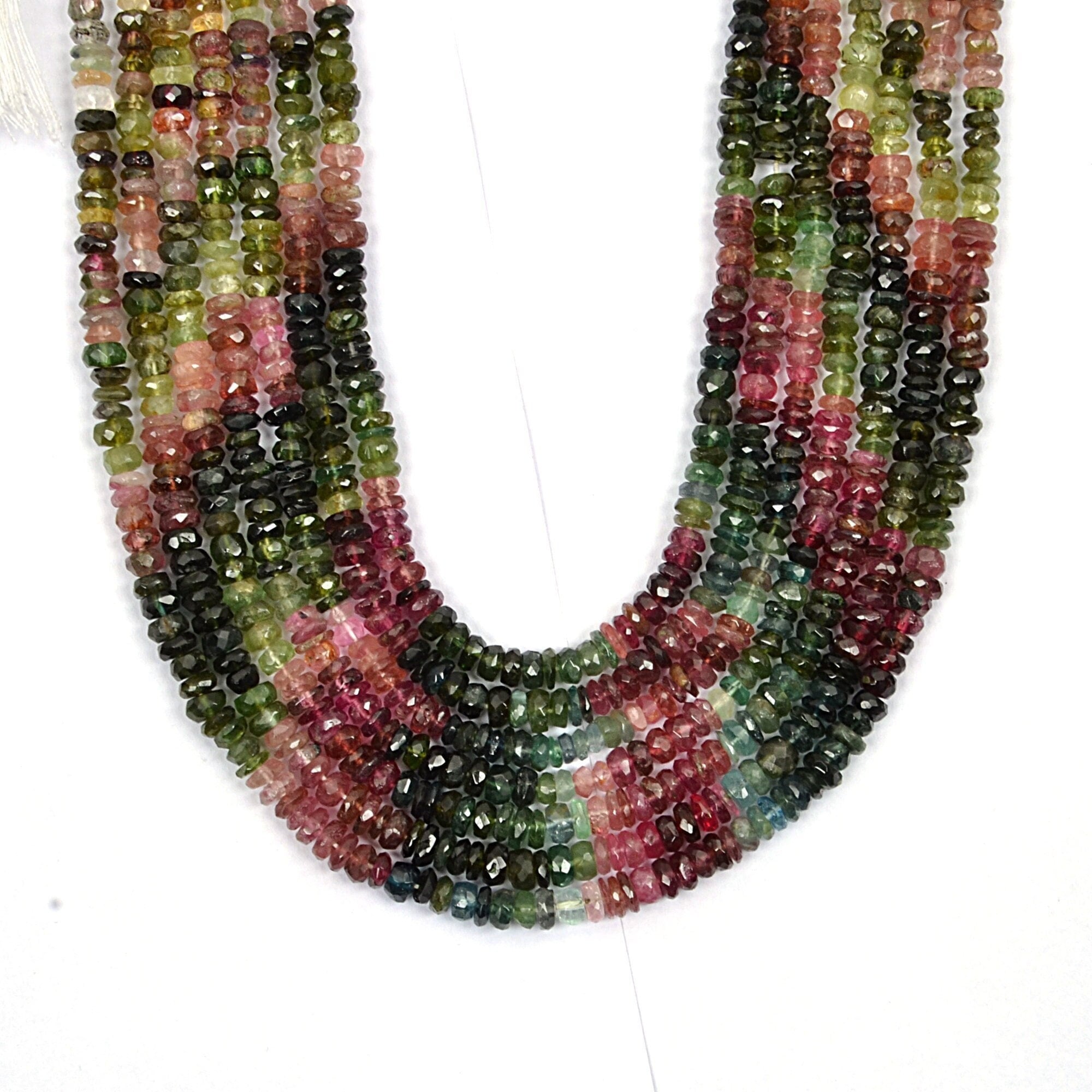 Perline Di Pietra Preziosa Sfaccettate Rotonde Con Micro Taglio Di - Foto 10