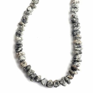 Gray Diamond Beads, Natural Gray Diamond Gemstone Beads, 8 Inch Strand 4-5 MM Beads, Diamond Uncut Beads, Rough Gemstone, Jewelry Making