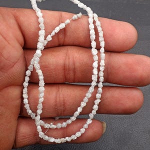 Gray Diamond Beads, Natural Gray Diamond Gemstone Beads, 8 Inch Strand 3.5-5.5 MM Beads, Rough Beads, Diamond Rough Beads, Jewelry Making