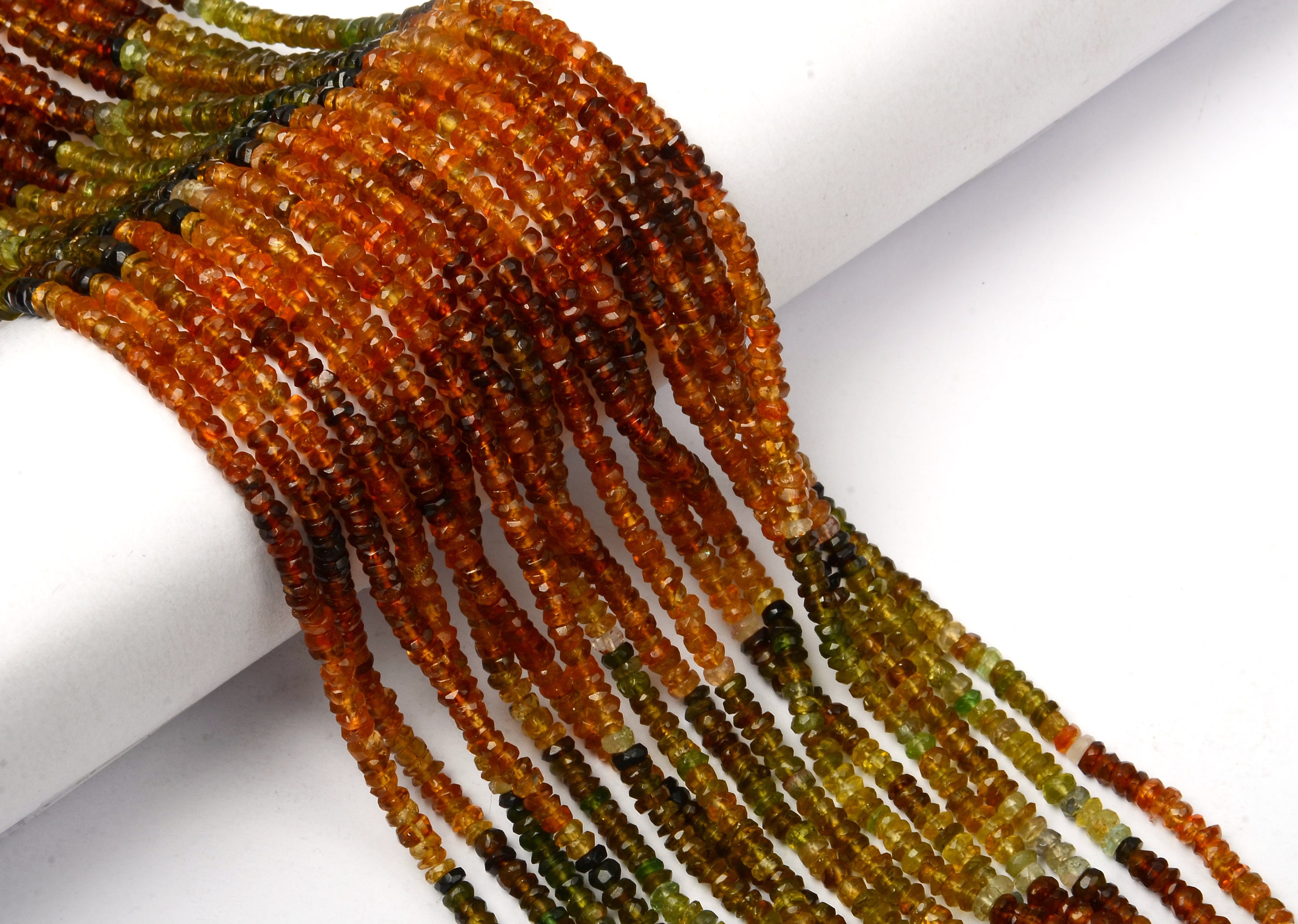 Perline Di Pietra Preziosa Sfaccettate Rotonde Con Micro Taglio Di - Foto 9