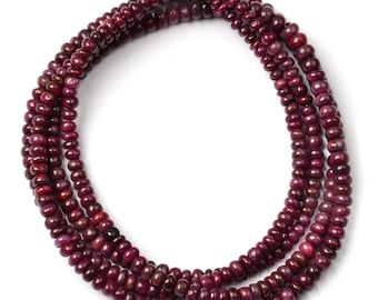 Perles de rubis naturel 3-5 MM, perles de rubis rose, perles de rubis, pierres précieuses de rubis, perles pour la fabrication de bijoux, perles de bijoux en rubis, perles de conception de bijoux
