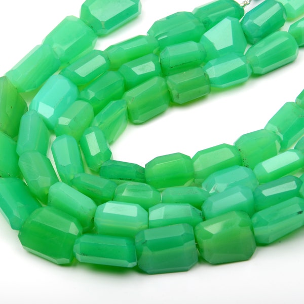 Perles de chrysoprase de meilleure qualité, perles de chrysoprase naturelle de 20 cm (8 po.)