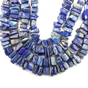 Lapis Lazuli Beads, Natural Lapis Lazuli Gemstone Beads, Smooth Nugget Beads, 8 Inch Strand 13-16 MM Beads, Wholesale Beads, Jewelry Making