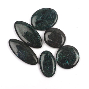 Andamooka Matrix Opal Cabochon, Natural Andamooka Matrix Hard Opal, Cabochon, 6 Pieces 77 Carat Cabochon, Honduras Matrix Opal Cabochon