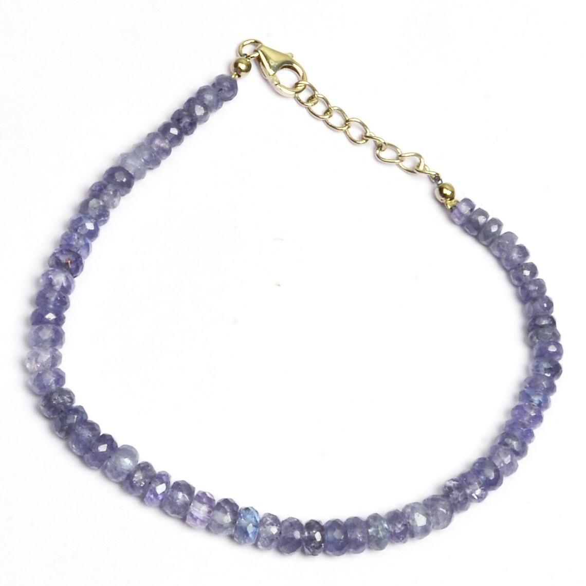 Tanzanite Beads, 46 MM Beads Bracelet, 8 Inches Bracelet, Faceted