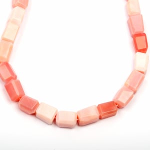 Pink Opal Beads, Pink Opal Gemstone Beads, 13 Inch Strand 8x9-8x11 MM Beads, Opal Nugget Shape, Faceted Beads, Jewelry Making, Nugget Beads