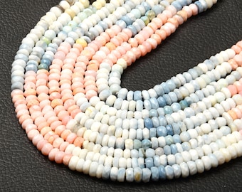 Multiopalpärlor: Facetterad Rondelle ädelsten 13 tum sträng 4-6 MM