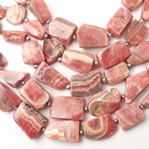 Rhodochrosite Beads, Natural Rhodochrosite Beads, 8 Inch Stand Beads, Rhodochrosite Gemstone, Smooth Nugget Shape Beads, Wholesale Beads