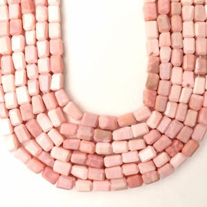 Pink Opal Beads, Pink Opal Gemstone Beads, 13 Inch Strand 11-12 MM Beads, Faceted Nugget Shape Beads, Jewelry Making, Wholesale Jewelry Bead