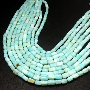 Blue Opal Beads, Blue Opal Gemstone Beads, 16 Inch Strand 8X12-7X10 MM Beads, Faceted Nugget Shape Beads, Wholesale Beads, Jewelry Making