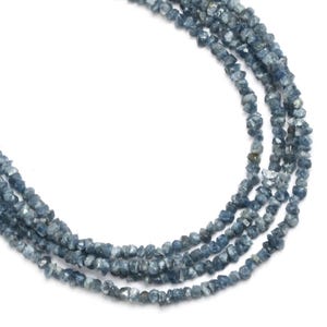 Blue Sapphire Beads, Natural Blue Sapphire Gemstone Beads, 8 Inches Strand 3-4 MM Beads, Rough Stone Beads, Jewelry Making, Wholesale Beads
