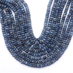 Blue Opal Beads | Blue Opal Gemstone Beads | Smooth Rondelle Beads | 8-9 MM Beads | Genuine Opal Beads | Jewelry Making | Wholesale Beads