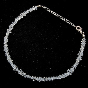 AAA Natürliches Herkimer Diamant Armband: 925Silver Lock ungleiche Perlen 8 Zoll Länge 5-6 MM Perlen