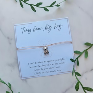 BEST SELLER. Send a hug. Post a hug. Thinking of you. Pocket hug. Get well soon gift. Grievance gift. Personalised gift. Big bear hug Bracelet Only