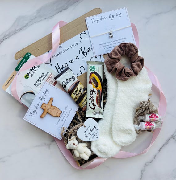 Hug in a Box Gift | Self Care Package | Thinking of You, Birthday, Get Well Soon, Wellbeing, Gift for friend | Bear Hug | Send a Hug | Gift