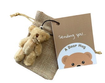 BEST SELLER. Send a hug. Post a hug. Thinking of you. Pocket hug. Get well soon gift. Grievance gift.  Personalised gift. Big bear hug