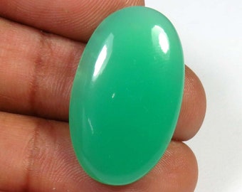 Natural Chrysoprase Oval Shape Hand Carved Chrysoprase Loose Gemstone-Chrysoprase Gemstone Chrysoprase Jewellery-11-12 mm-JC-2489