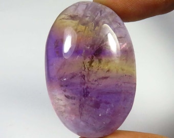 Natural Ametrine Quartz Cabochon, 37x24mm, Bio Color Ametrine Smooth Gemstone, 101Cts, Handmade Oval  Shape Ametrine Gems Loose For Jewelry,