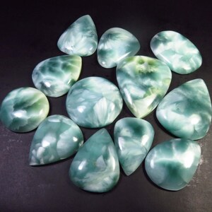 Hémimorphite verte, cabochon en hémimorphite de la meilleure qualité, 36-79 cts, pierre précieuse hémimorphite, 30 x 24 - 47 x 29 mm, hémimorphite en vrac pour bijoux,