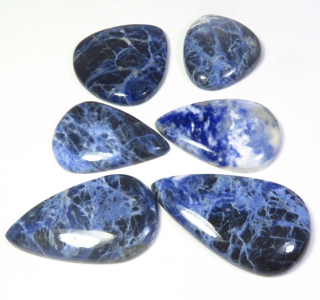 Natural Blue Sodalite Gemstone, Blue Sodalite Cabochon, Mix Shape, Blue ...